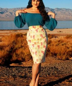 Laura Byrnes Design Final Sale - Sylvie Long Sleeve Flowy Peasant Top In Peacock | Laura Byrnes