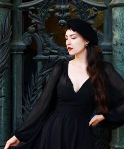 Pinupgirlclothing.com Kara Swing Dress In Black Crepe And Chiffon Sleeves | Laura Byrnes Design What's New, Pussycat? 30 Pinupgirlclothing.com Kara Swing Dress In Black Crepe And Chiffon Sleeves | Laura Byrnes Design What's New, Pussycat?