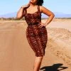 Varla Wiggle Dress In Leopard Print | Pinup Couture