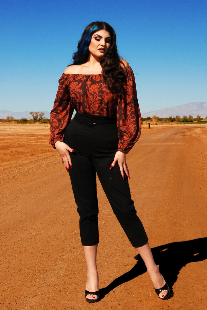 LBHM Final Sale - Sylvie Long Sleeve Peasant Top In Burgundy Capri Floral Crepe | Laura Byrnes & Hope Morrison Shop All In-Stock Items By Size 3 LBHM Final Sale - Sylvie Long Sleeve Peasant Top In Burgundy Capri Floral Crepe | Laura Byrnes & Hope Morrison Shop All In-Stock Items By Size