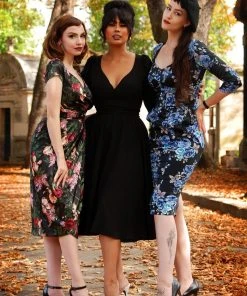 Pinupgirlclothing.com Kara Swing Dress In Black Crepe And Chiffon Sleeves | Laura Byrnes Design What's New, Pussycat? 27 Pinupgirlclothing.com Kara Swing Dress In Black Crepe And Chiffon Sleeves | Laura Byrnes Design What's New, Pussycat?