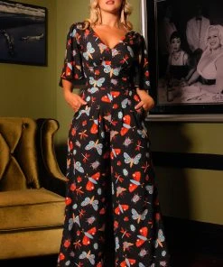 LBHM What's New, Pussycat? Dietrich Trousers In Insect Print 32