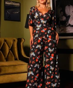 LBHM What's New, Pussycat? Dietrich Trousers In Insect Print 32