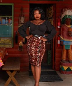 Final Sale - Vintage High Waist Pencil Skirt In Leopard | Laura Byrnes Design 14 Final Sale - Vintage High Waist Pencil Skirt In Leopard | Laura Byrnes Design