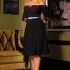 Laura Byrnes Design What's New, Pussycat? Viva 40s Style Tulip Skirt In Solid Black Crepe | Laura Byrnes
