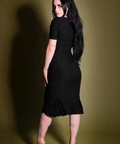 What's New, Pussycat? The Priscilla 60s Wiggle Dress In Black | Pinup Couture