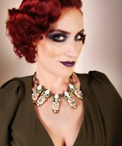 Ole - FashionGo Final Sale - Deco Nouveau Crystal Statement Necklace