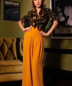 LBHM What's New, Pussycat? Unisex Button Down Shirt In Stregheria Sateen | Laura Byrnes & Hope Johnstun