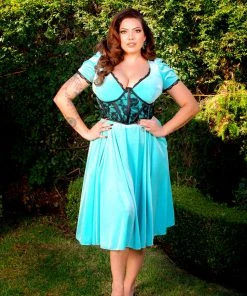 Lilith Swing Dress In Jade Velvet | Laura Byrnes Design What's New, Pussycat?