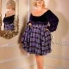 Pinup Girl Clothing Final Sale - Swann Long Sleeve Peasant Top In Purple Stretch Velvet | Pinup Couture 2 Pinup Girl Clothing Final Sale - Swann Long Sleeve Peasant Top In Purple Stretch Velvet | Pinup Couture