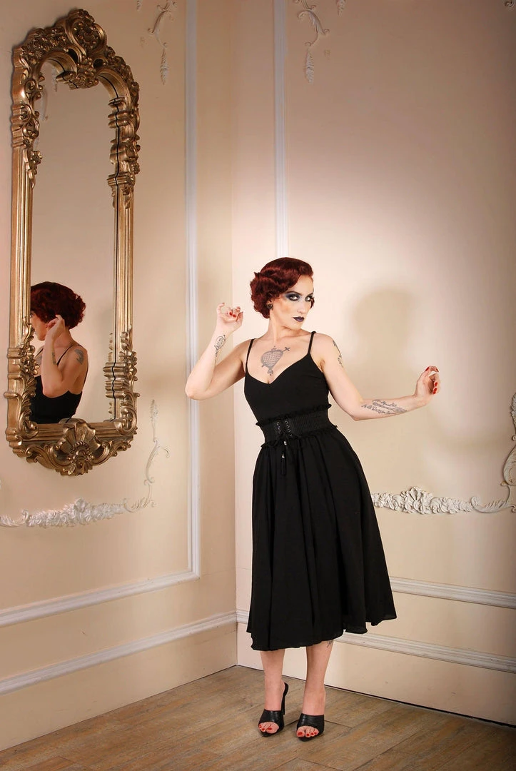 Shop All In-Stock Items By Size Final Sale - Amalie Ballerina Swing Dress In Solid Black Crepe | Pinup Couture 17 Shop All In-Stock Items By Size Final Sale - Amalie Ballerina Swing Dress In Solid Black Crepe | Pinup Couture