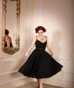 Shop All In-Stock Items By Size Final Sale - Amalie Ballerina Swing Dress In Solid Black Crepe | Pinup Couture 33 Shop All In-Stock Items By Size Final Sale - Amalie Ballerina Swing Dress In Solid Black Crepe | Pinup Couture