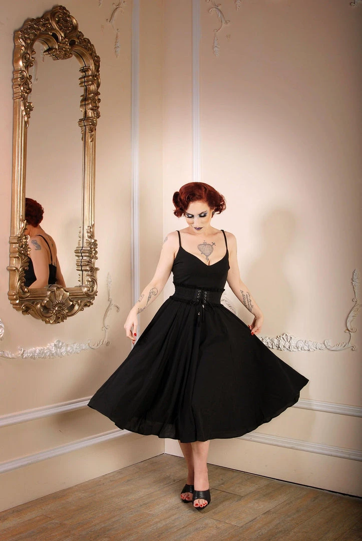 Shop All In-Stock Items By Size Final Sale - Amalie Ballerina Swing Dress In Solid Black Crepe | Pinup Couture 18 Shop All In-Stock Items By Size Final Sale - Amalie Ballerina Swing Dress In Solid Black Crepe | Pinup Couture