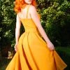 Holly Swing Dress In Mustard Gabardine | Pinup Couture What's New, Pussycat? 1 Holly Swing Dress In Mustard Gabardine | Pinup Couture What's New, Pussycat?