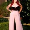 Daisy Corsets Helena Bustier In Burgundy Crushed Velvet Under $60