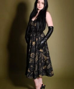 LBHM Final Sale - Amalie Ballerina Swing Dress In Stregheria Crepe | Laura Byrnes & Hope Johnstun Shop All In-Stock Items By Size