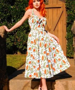 LBHM Linda Dress In California Poppies Crepe | Laura Byrnes & Hope Johnstun