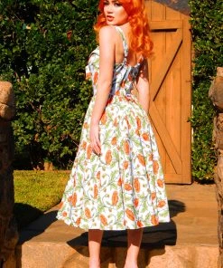 LBHM Linda Dress In California Poppies Crepe | Laura Byrnes & Hope Johnstun