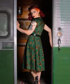 LBHM Final Sale - Heidi Dress In Garden Of Eden Snake Print Sateen | Laura Byrnes & Hope Johnstun