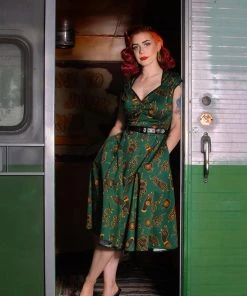 LBHM Final Sale - Heidi Dress In Garden Of Eden Snake Print Sateen | Laura Byrnes & Hope Johnstun