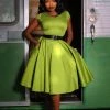 Pinupgirlclothing.com Shop All In-Stock Items By Size Final Sale - Celia Vintage Swing Dress In Olive Cotton Sateen | Pinup Couture 2 Pinupgirlclothing.com Shop All In-Stock Items By Size Final Sale - Celia Vintage Swing Dress In Olive Cotton Sateen | Pinup Couture