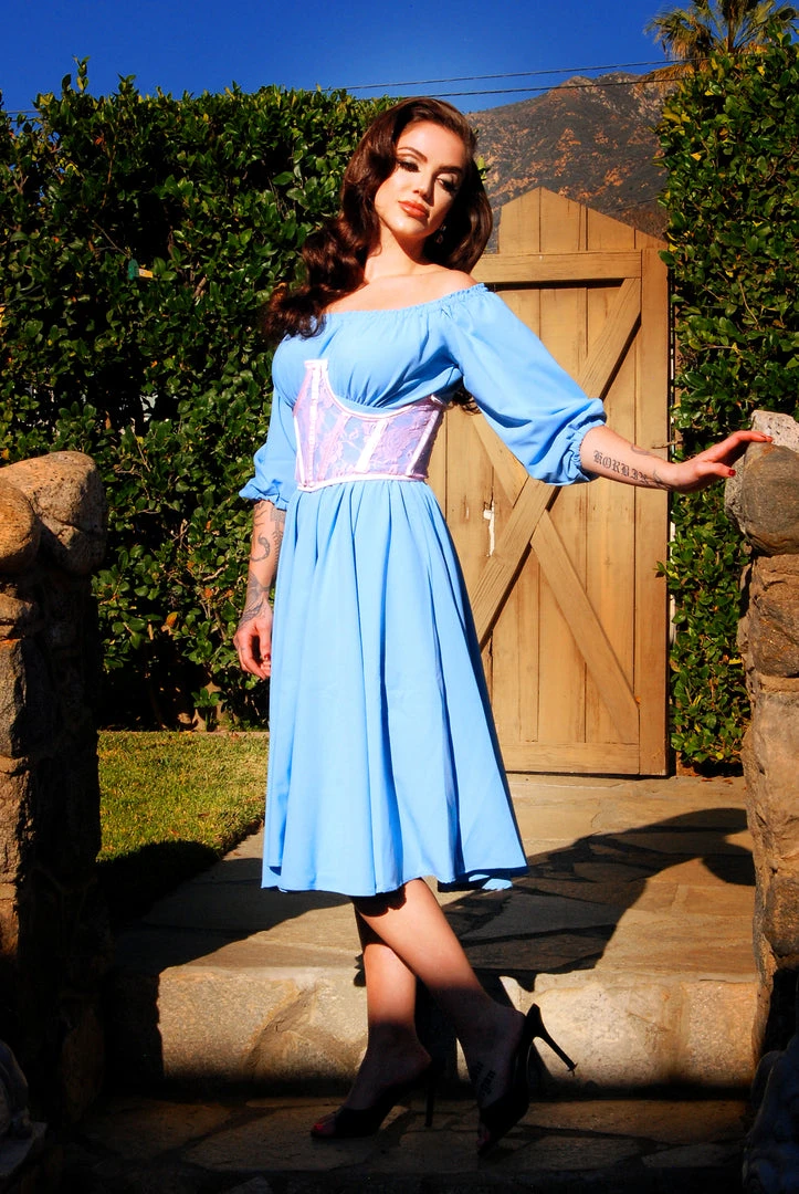 Daisy Corsets What's New, Pussycat? Maeve Under Bust Corset In Light Pink Lace 5 Daisy Corsets What's New, Pussycat? Maeve Under Bust Corset In Light Pink Lace