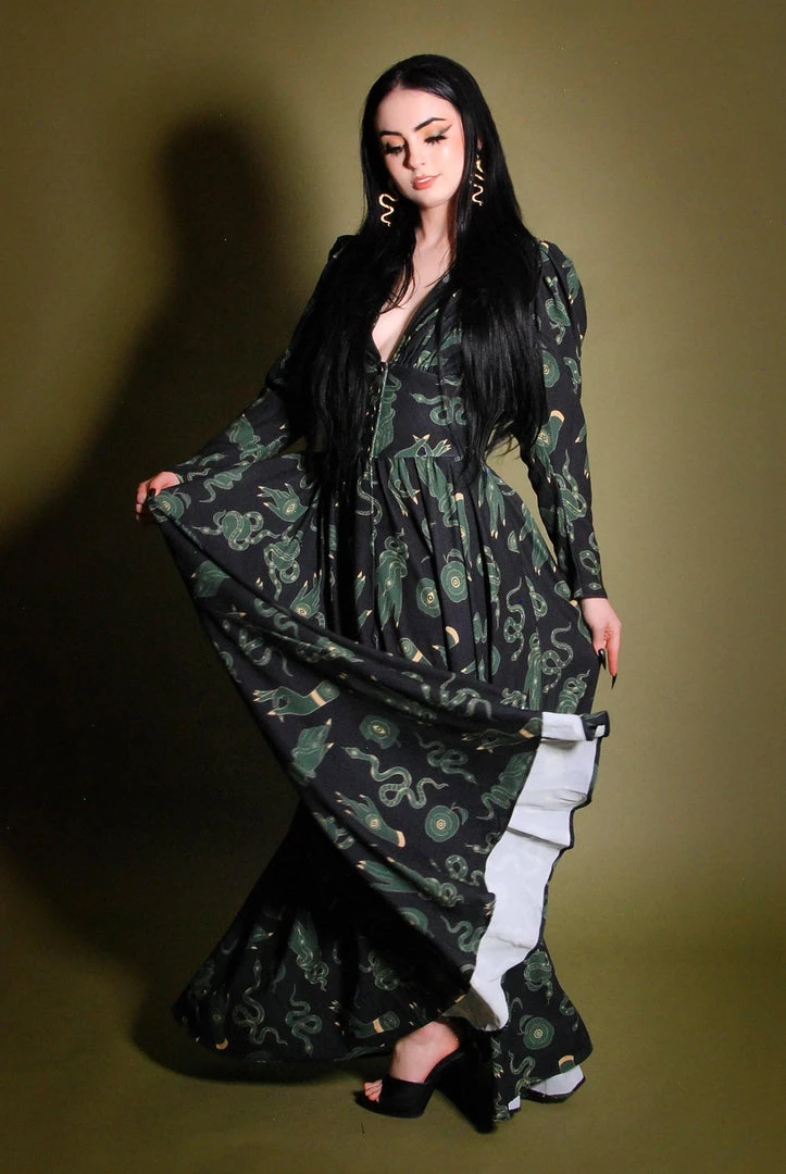 LBHM Clarice Coat Dress In Black Ground Garden Of Eden Crepe | Laura Byrnes & Hope Johnstun What's New, Pussycat? 7 LBHM Clarice Coat Dress In Black Ground Garden Of Eden Crepe | Laura Byrnes & Hope Johnstun What's New, Pussycat?