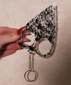 Koasted Shop All In-Stock Items By Size Black Flake Planchette Resin Keychain