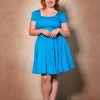 Final Sale - Lara Dress In Bright Blue Cotton Sateen | Laura Byrnes Design Shop All In-Stock Items By Size 1 Final Sale - Lara Dress In Bright Blue Cotton Sateen | Laura Byrnes Design Shop All In-Stock Items By Size