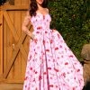 LBHM Amalie Ballerina Daytime Maxi Gown In Spring Persephone Crepe | Laura Byrnes & Hope Johnstun What's New, Pussycat?