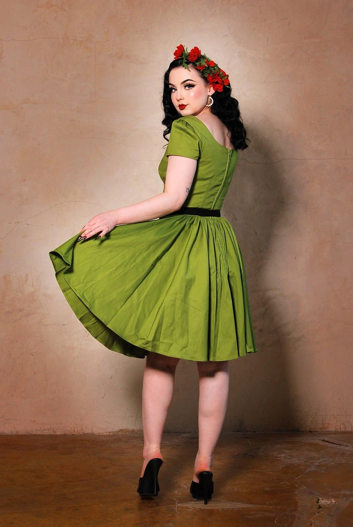 Final Sale - Lara Dress In Olive Cotton Sateen | Laura Byrnes Design Shop All In-Stock Items By Size 5 Final Sale - Lara Dress In Olive Cotton Sateen | Laura Byrnes Design Shop All In-Stock Items By Size