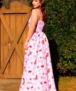 LBHM Amalie Ballerina Daytime Maxi Gown In Spring Persephone Crepe | Laura Byrnes & Hope Johnstun What's New, Pussycat?