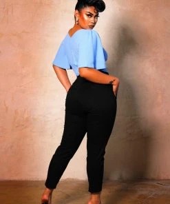 What's New, Pussycat? LB Cropped Trousers In Black Twill | Laura Byrnes Design