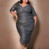 Laura Byrnes Design Laura Byrnes California Monica Wiggle Dress In Black And Silver Lurex Knit Shop All In-Stock Items By Size 1 Laura Byrnes Design Laura Byrnes California Monica Wiggle Dress In Black And Silver Lurex Knit Shop All In-Stock Items By Size
