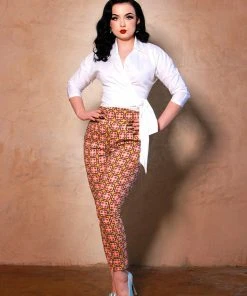 What's New, Pussycat? LB Cropped Trousers In Gold Room Twill | Laura Byrnes Design