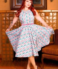 LBHM What's New, Pussycat? Harley Swing Dress In SoCal Dreaming Twill | Laura Byrnes & Hope Johnstun