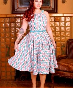 LBHM What's New, Pussycat? Harley Swing Dress In SoCal Dreaming Twill | Laura Byrnes & Hope Johnstun