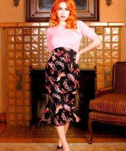 LBHM Yvonne Skirt In Tie Me Up Fetish Print | Laura Byrnes & Hope Morrison What's New, Pussycat?