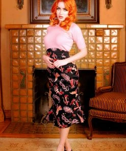 LBHM Yvonne Skirt In Tie Me Up Fetish Print | Laura Byrnes & Hope Morrison
