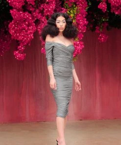 Laura Byrnes Design Shop All In-Stock Items By Size Laura Byrnes California Monica Wiggle Dress In Black And Silver Lurex Knit 25 Laura Byrnes Design Shop All In-Stock Items By Size Laura Byrnes California Monica Wiggle Dress In Black And Silver Lurex Knit