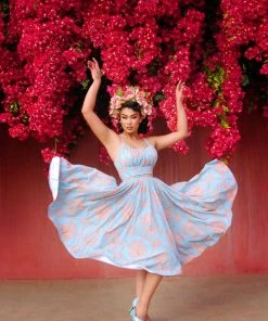 LBHM Final Sale - Ella Vintage Style Sun Dress In Take Me To Versailles | Laura Byrnes & Hope Morrison