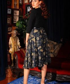 LBHM Donna Vintage Circle Skirt In Stregheria Crepe | Laura Byrnes & Hope Johnstun What's New, Pussycat?