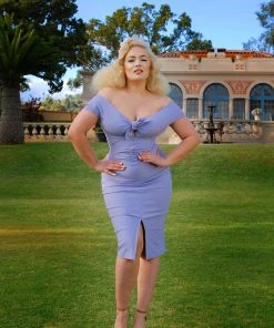 Final Sale - Niagara Vintage Starlet Wiggle Dress In Lavender | Dixiefried Shop All In-Stock Items By Size