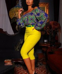 LBHM What's New, Pussycat? Sylvie Long Sleeve Peasant Top In Daddy Cthulhu Print | Laura Byrnes & Hope Johnstun