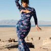 Traci Lords For Couture For Every Body Final Sale - Supreme Maxi Dress In Blue Floral Velvet With Removable Shrug | Traci Lords 1 Traci Lords For Couture For Every Body Final Sale - Supreme Maxi Dress In Blue Floral Velvet With Removable Shrug | Traci Lords