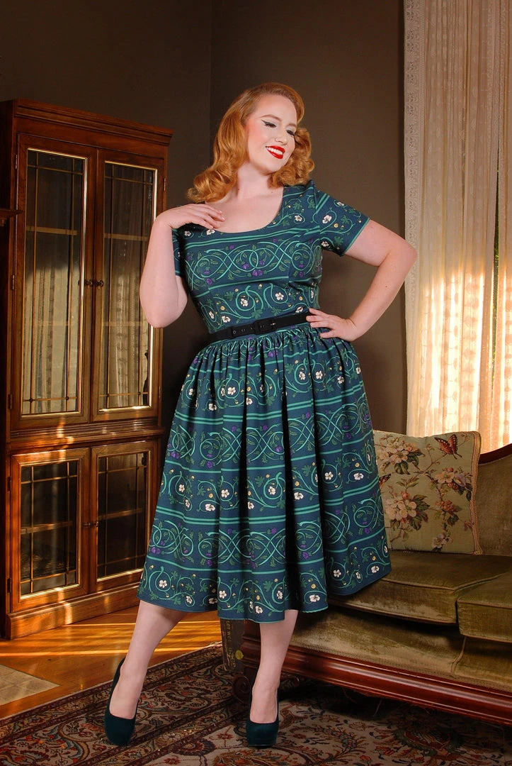 LBHM Shop All In-Stock Items By Size Final Sale - The Gena Vintage Day Dress In Celtic Unity | Laura Byrnes & Hope Morrison 4 LBHM Shop All In-Stock Items By Size Final Sale - The Gena Vintage Day Dress In Celtic Unity | Laura Byrnes & Hope Morrison