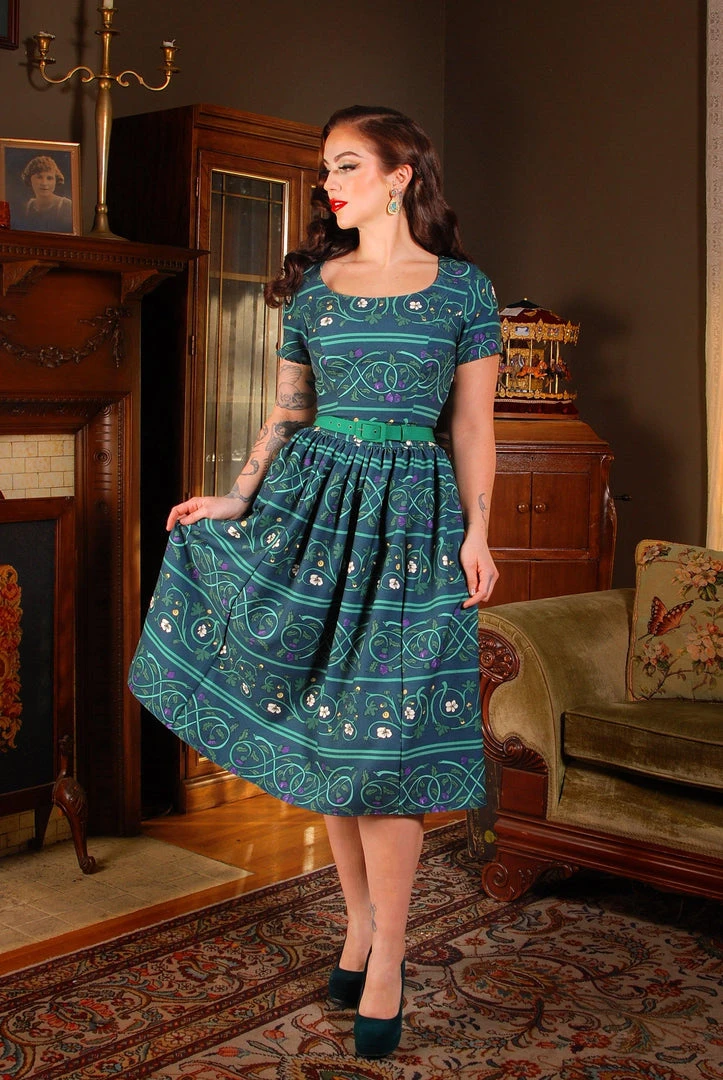 LBHM Shop All In-Stock Items By Size Final Sale - The Gena Vintage Day Dress In Celtic Unity | Laura Byrnes & Hope Morrison 6 LBHM Shop All In-Stock Items By Size Final Sale - The Gena Vintage Day Dress In Celtic Unity | Laura Byrnes & Hope Morrison