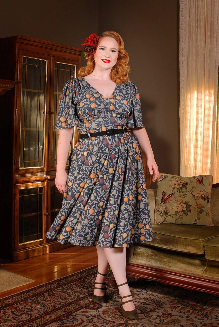 LBHM Final Sale - Doris Vintage Swing Skirt In Night In Eden Fruit Print | Laura Byrnes & Hope Morrison 12 LBHM Final Sale - Doris Vintage Swing Skirt In Night In Eden Fruit Print | Laura Byrnes & Hope Morrison