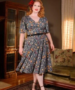 LBHM Viva Top Vintage 40's Inspired Flutter Sleeve Blouse In Night In Eden Fruit Crepe | Laura Byrnes & Hope Johnstun 11 LBHM Viva Top Vintage 40's Inspired Flutter Sleeve Blouse In Night In Eden Fruit Crepe | Laura Byrnes & Hope Johnstun