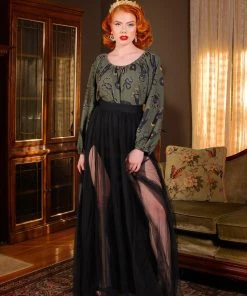 LBHM Shop All In-Stock Items By Size Final Sale - Sylvie Long Sleeve Peasant Top In Garden Of Eden Snake Print | Laura Byrnes & Hope Morrison